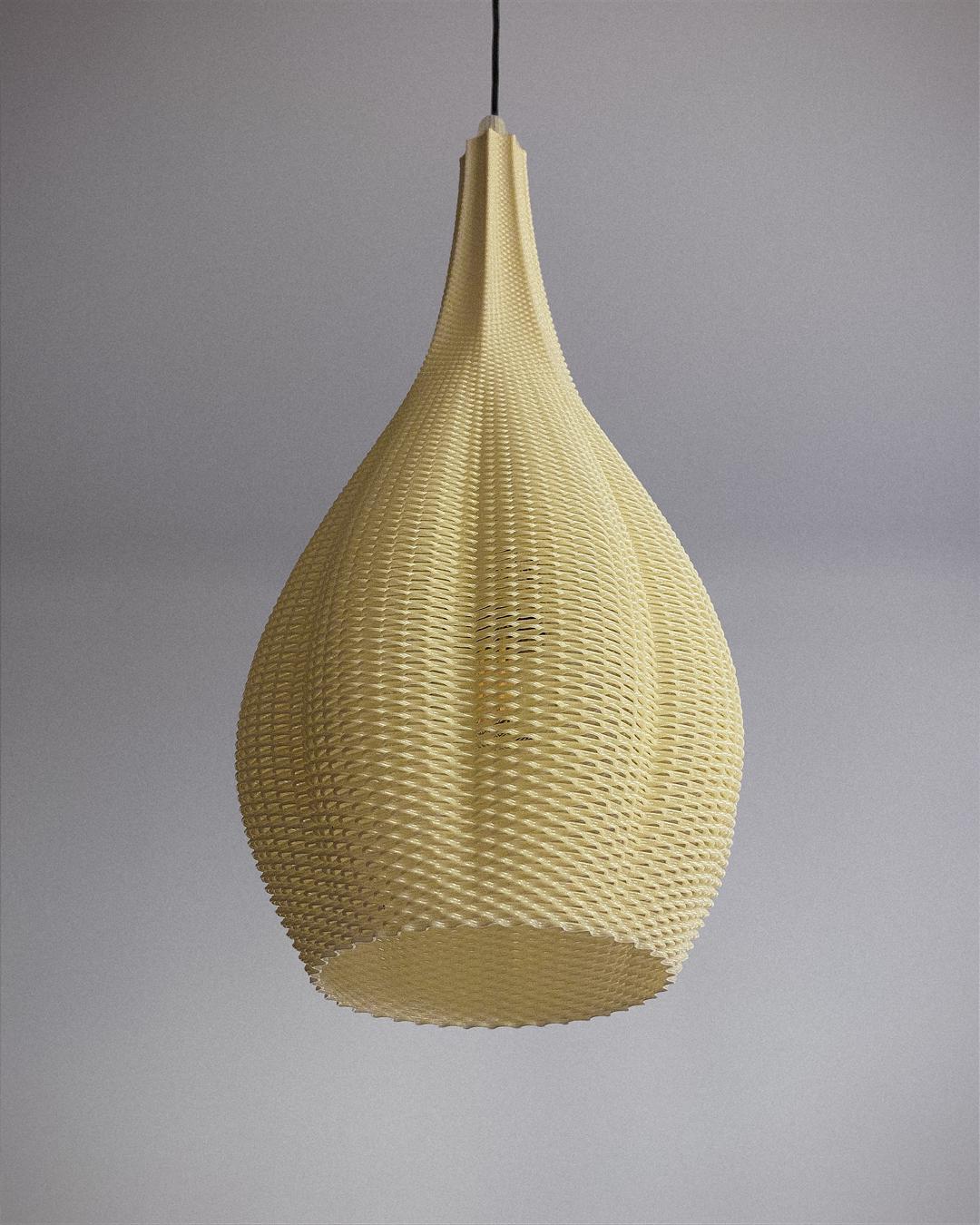 LUANA — Pendant Lamp Shade – Modern Minimal 3D Printed Lampshade | Lunfardo Design