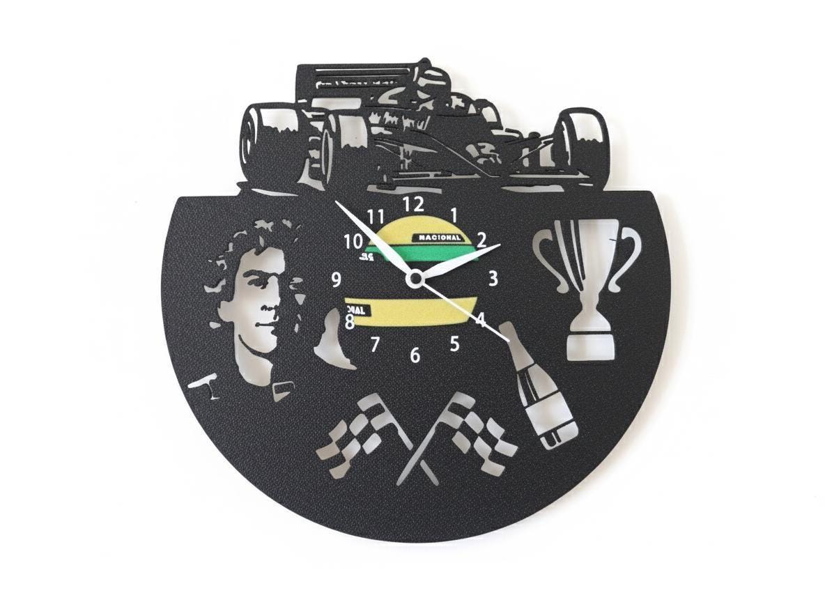 3D Printed Racing Tribute Clock | Motorsport Garage Decor | Fan-Made Desk & Wall Clock