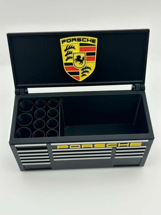German Performance Desk Organizer | 3D Printed Toolbox Pen Holder | Car Enthusiast Gift
