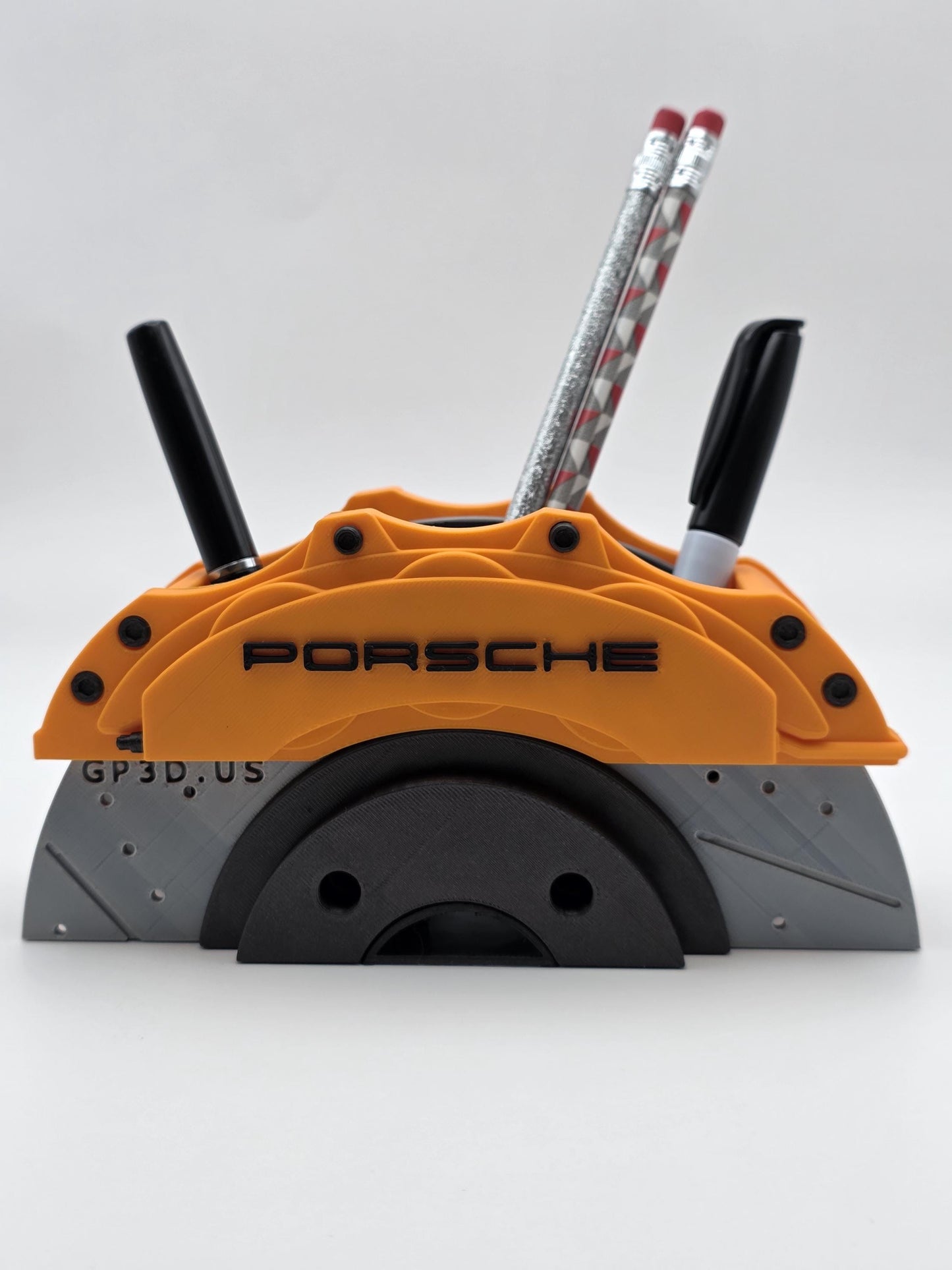 Brake Caliper Pen Holder — 3D-Printed Motorsport Desk Organizer — Handmade in Florida