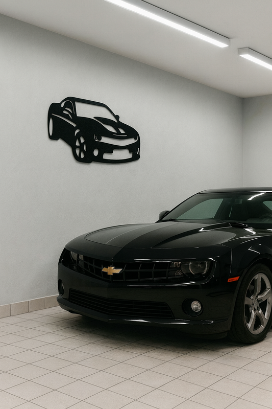 Muscle Car Silhouette Wall Art | 3D Printed Garage Decor | Modern Automotive Wall Piece