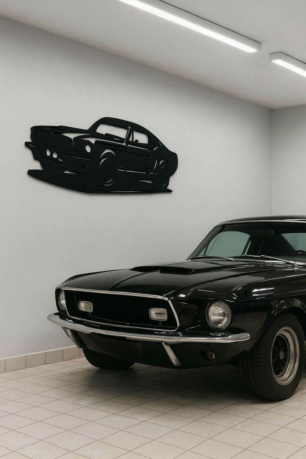 Custom Car Silhouette Wall Art | 3D Printed Garage Decor | Personalized Car Outline