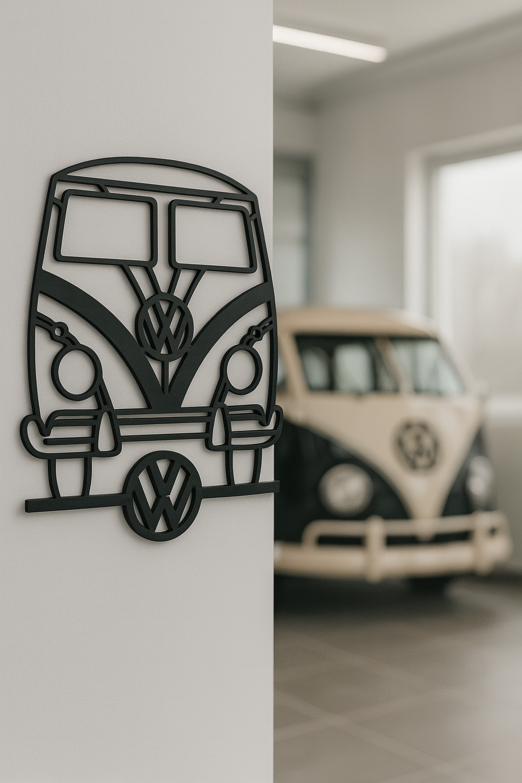 Van Front View Desk/Wall Art | Custom Car Garage Decor | 3D Printed PLA Silhouette