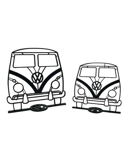 Van Front View Desk/Wall Art | Custom Car Garage Decor | 3D Printed PLA Silhouette