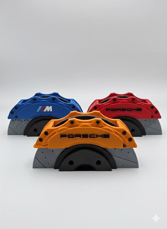 Brake Caliper Pen Holder — 3D-Printed Motorsport Desk Organizer — Handmade in Florida