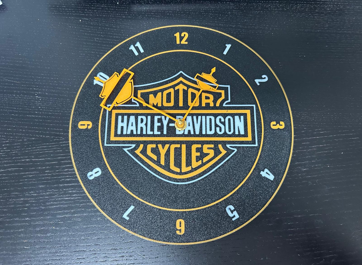 Biker Freedom Wall Clock | Custom Motorcycle Garage Decor | 3D Printed Man Cave Clock