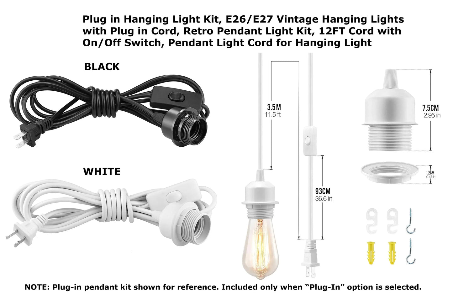 CORA – Pendant Lamp | Sculptural Modern Plug-In Hanging Light by Lunfardo