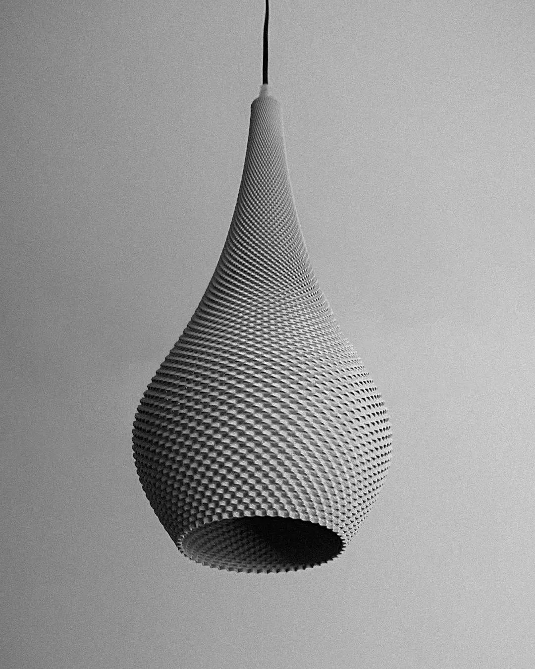 TIARA — Minimal Teardrop Pendant Lamp Shade | Modern Sculptural by Lunfardo