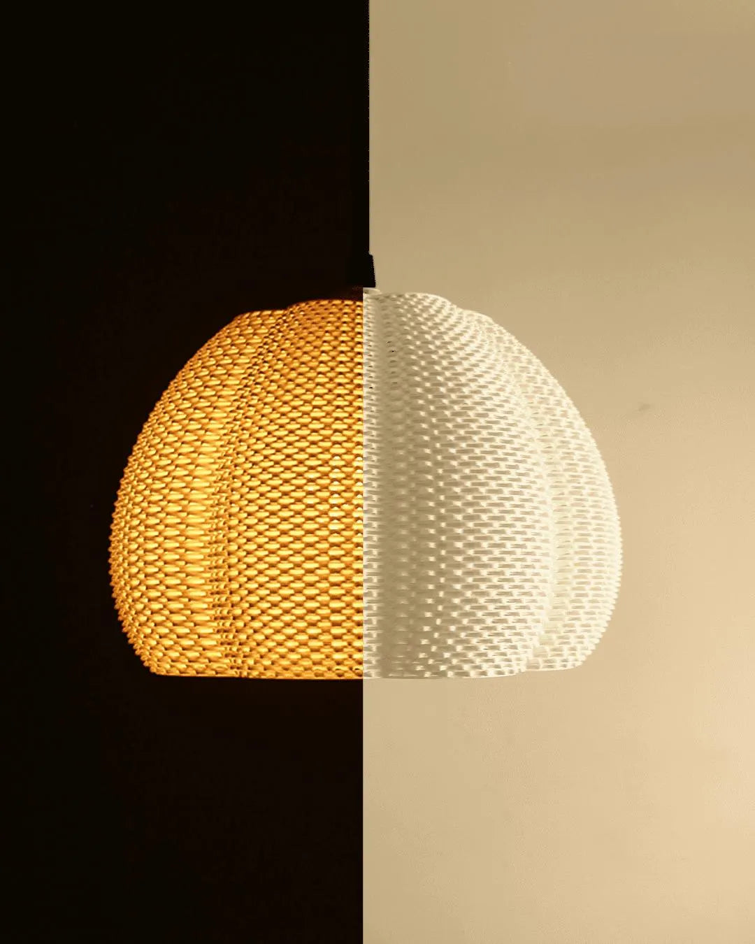 MARINA —  Pendant Lamp Sculptural 3D Printed Hanging Light, Organic Modern Design by Lunfardo