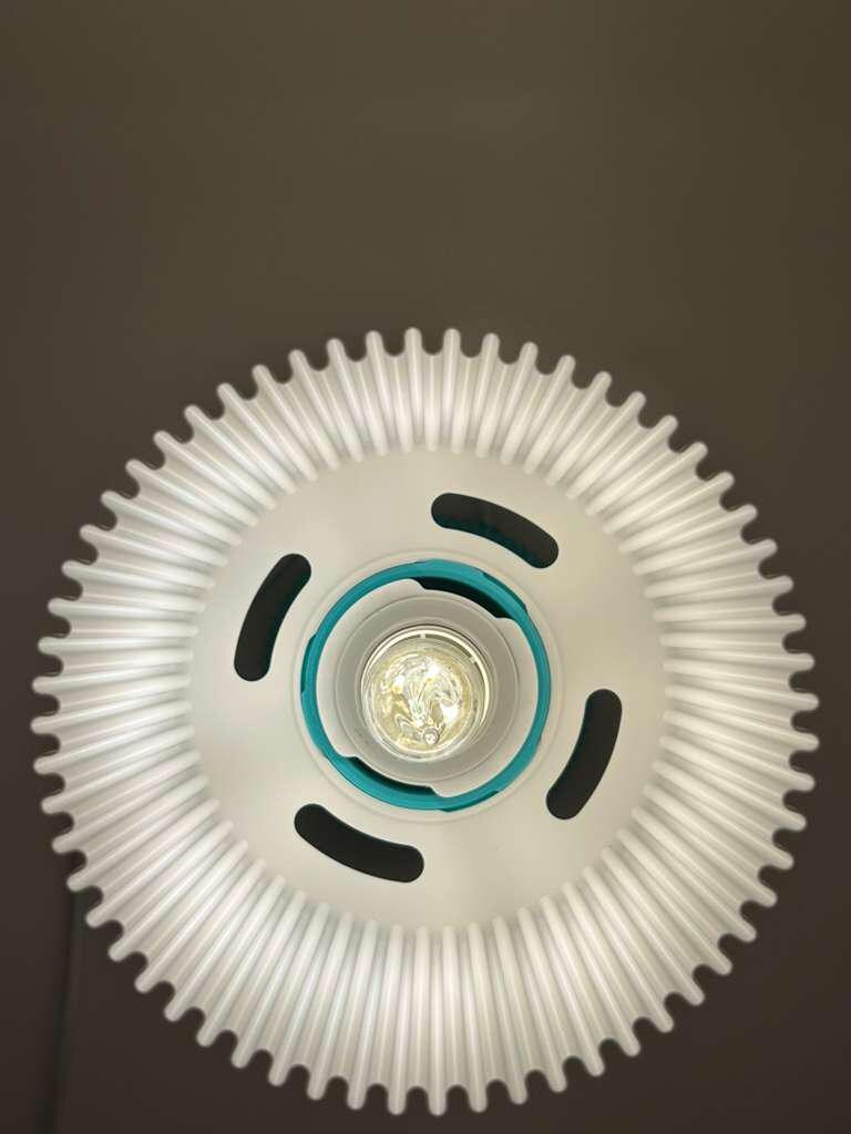 Soft Cylinder Accent Lamp | Sculptural Table Lamp with Fluted Shade – LEAH Collection