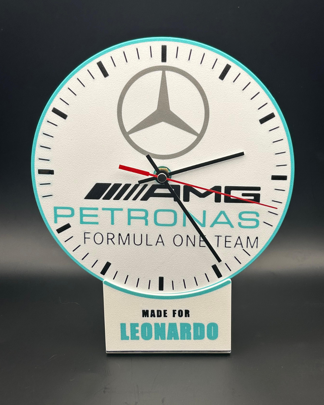 Formula Racing Wall Clock | Custom F1-Inspired Decor | 3D Printed Motorsport Clock