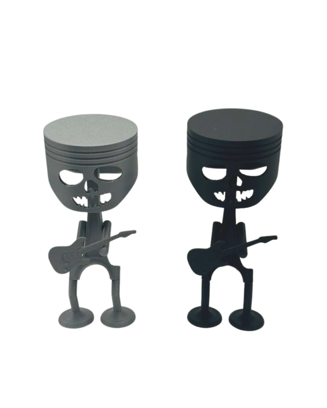 Skeleton Guitarist Decor | 3D Printed Rock Figurine | Music Studio & Man Cave Display