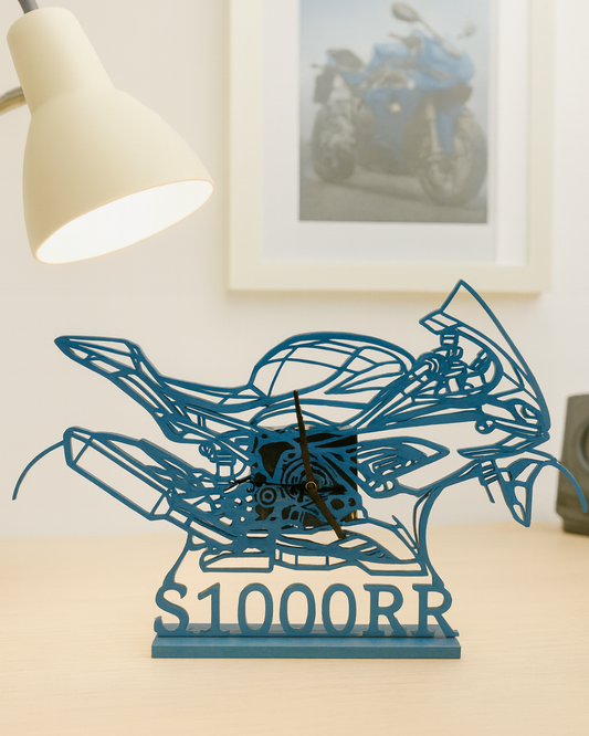 Superbike Racing Desk Clock | Custom 3D Printed Motorcycle Decor | Biker Gift