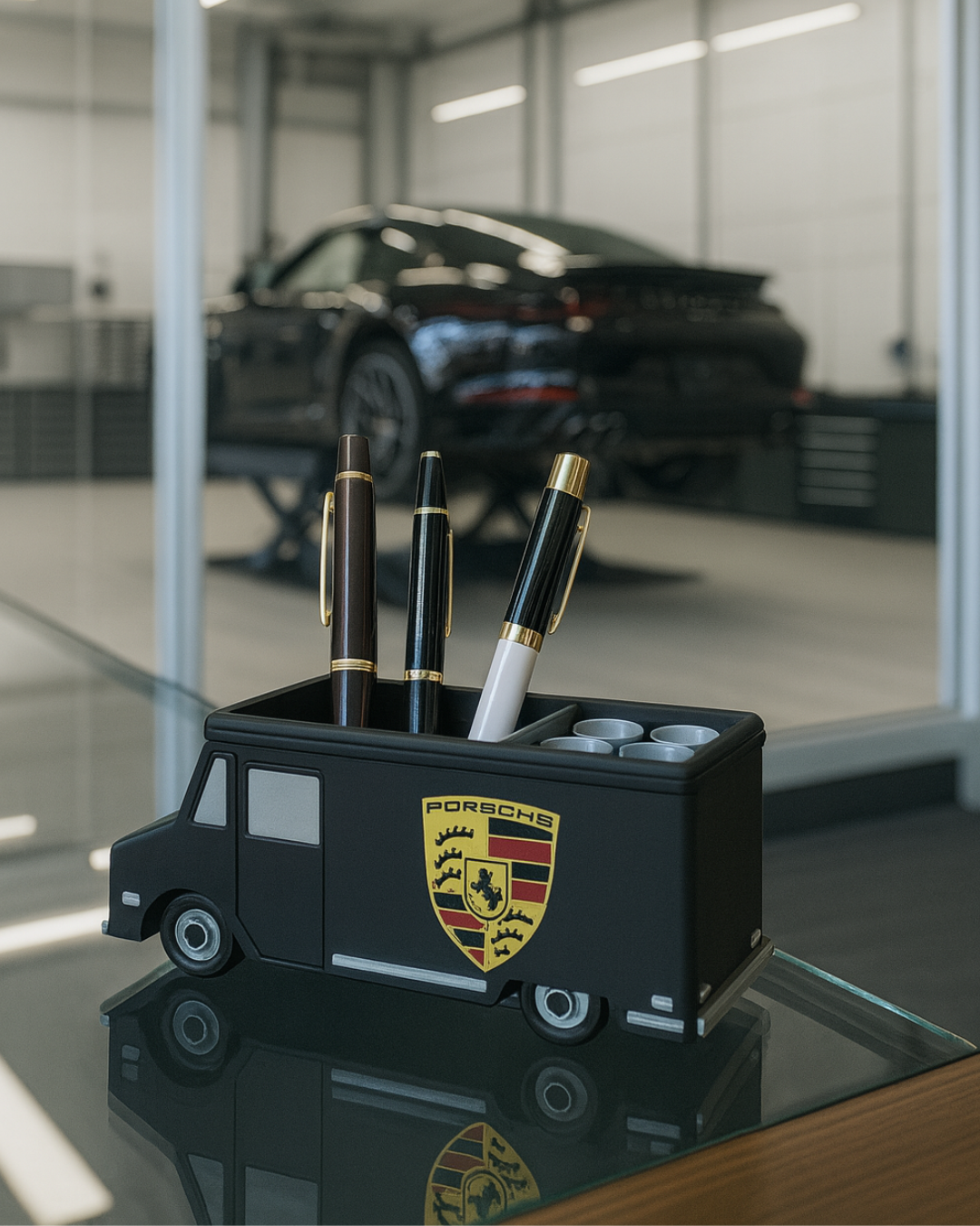 German Performance Truck Pen Holder | 3D Printed Desk Organizer | Garage & Car Lover Gift